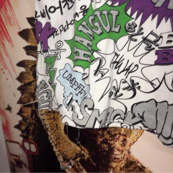 RAW BLUE LADY Graffiti/Comic Vintage Y2K Skull Baby Tee - Picture 5 of 7